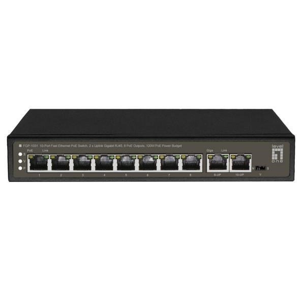 LevelOne FGP-1031 netv�rksswitch Ikke administreret Gigabit Ethernet (10/100/1000) Str�m over Ethernet (PoE) Sort #2