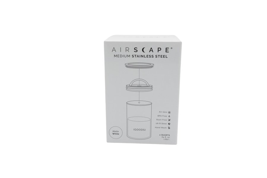 Airscape? Edelstahl-Aromabeh?lter mittel, wei? matt #1