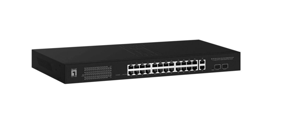 LevelOne GEP-2841 netv�rksswitch Administreret L2 Gigabit Ethernet (10/100/1000) Str�m over Ethernet (PoE) 1U Sort #2