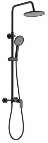 SHOWER SET RIKIA WITH MIXER BLACK #1
