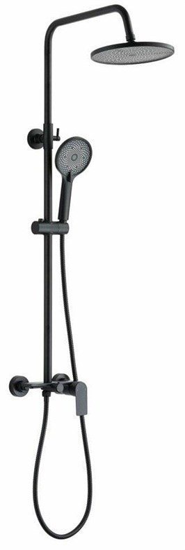 SHOWER SET RIKIA WITH MIXER BLACK #1