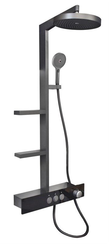 SHOWER SET DOMOLETTI METAL GREY #1
