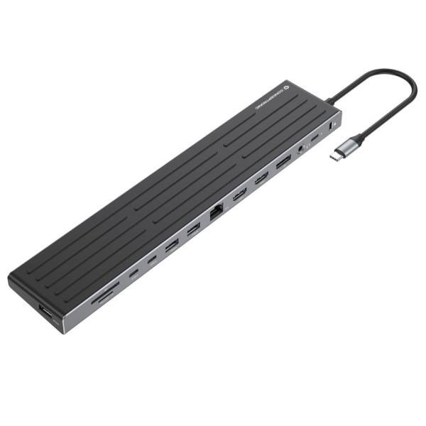 Conceptronic DONN32B dockingstation Ledningsf�rt USB 3.2 Gen 1 (3.1 Gen 1) Type-C Gr�, S�lv #2