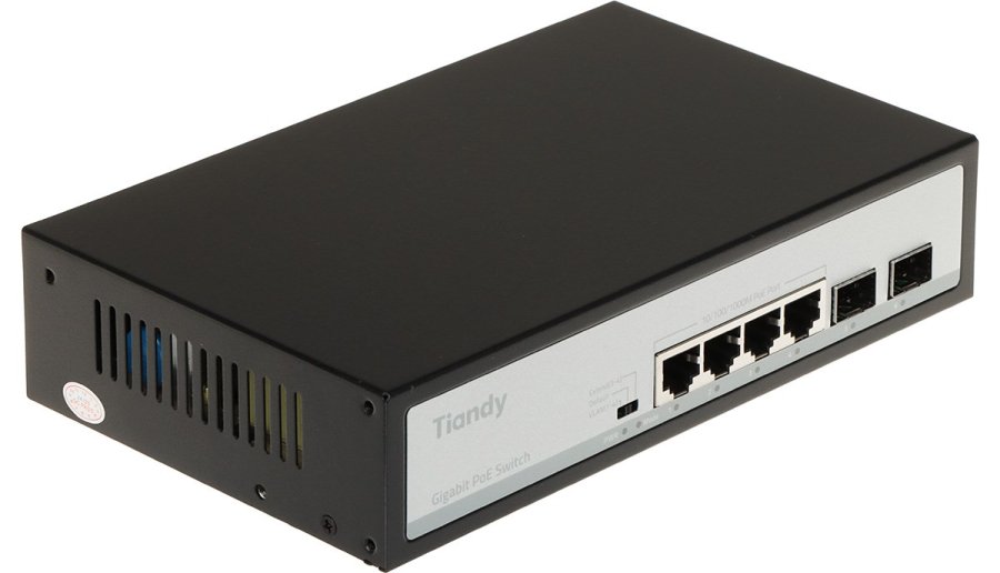 SWITCH POE TC-P3S06 SPEC:H/0402/AT/60 4-PORTOWY SFP TIANDY #1