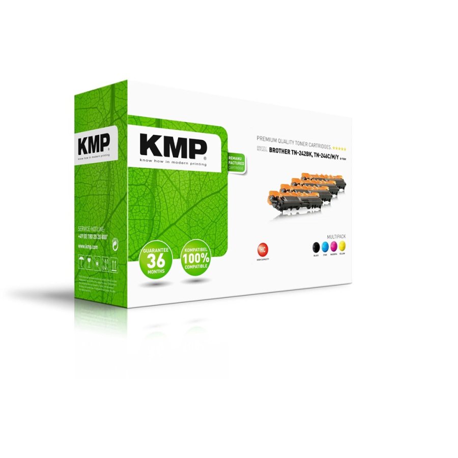 KMP MULTIPACK B-T58V tonerpatron 4 stk Kompatibel Sort, Bl�, Magenta, Gul #2