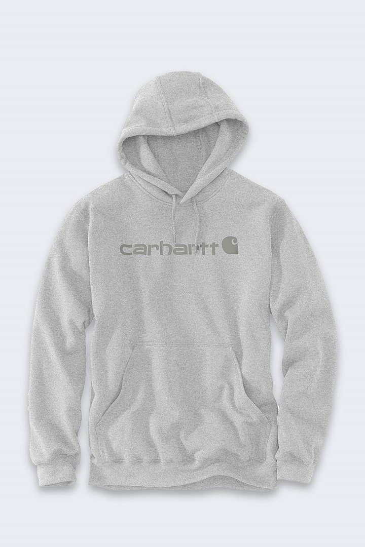 Bluza z kapturem Carhartt Marquette Logo Sweatshirt - heather gray/gray rozmiar: l #1