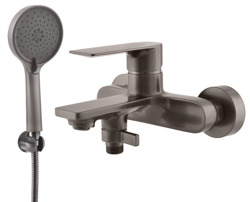 Metal mixer for bath with head #1