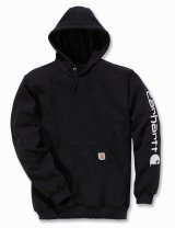 Carhartt Mid Sig Sleeve Logo Sweatshirt Black #1