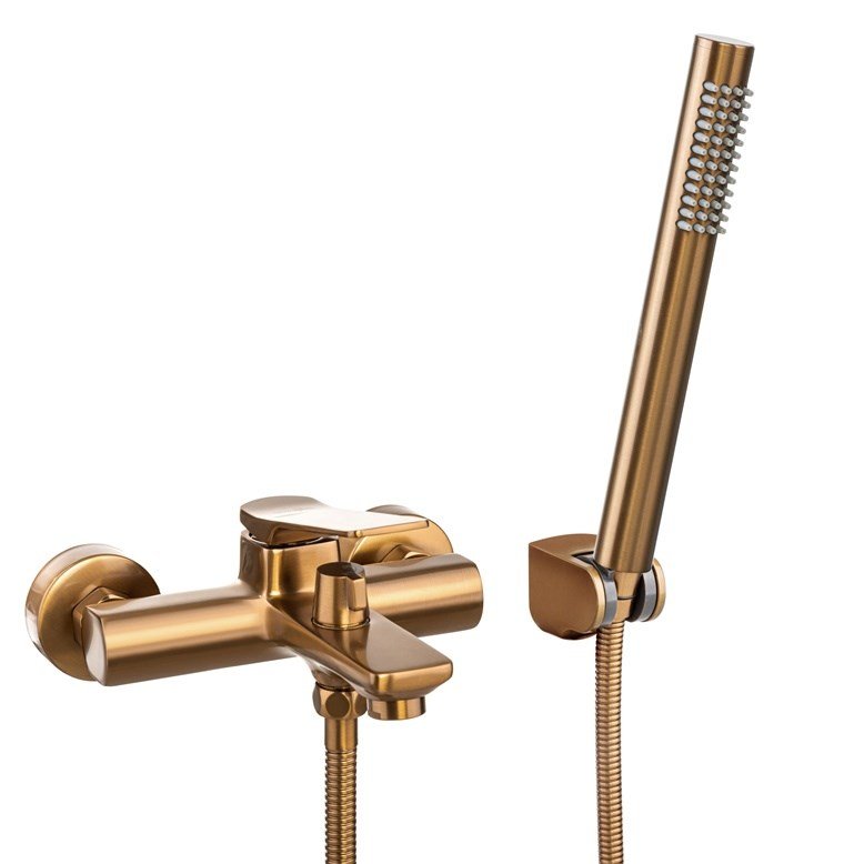 Bath mixer NERI with shower set, copper #1