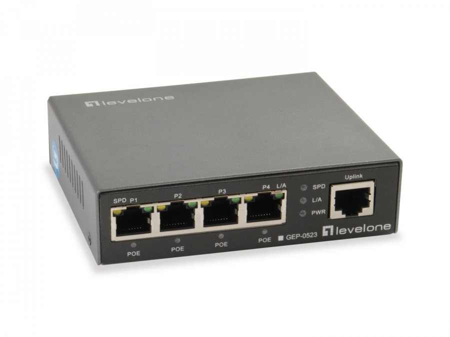 LevelOne GEP-0523 netv�rksswitch Gigabit Ethernet (10/100/1000) Str�m over Ethernet (PoE) Sort #2