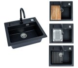 SINK ATROX30 G91 WITH MIXER BLACK #1