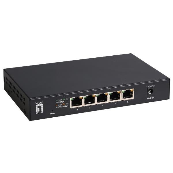 LevelOne GEU-0525 netv�rksswitch Ikke administreret 2.5G Ethernet (100/1000/2500) Sort #2
