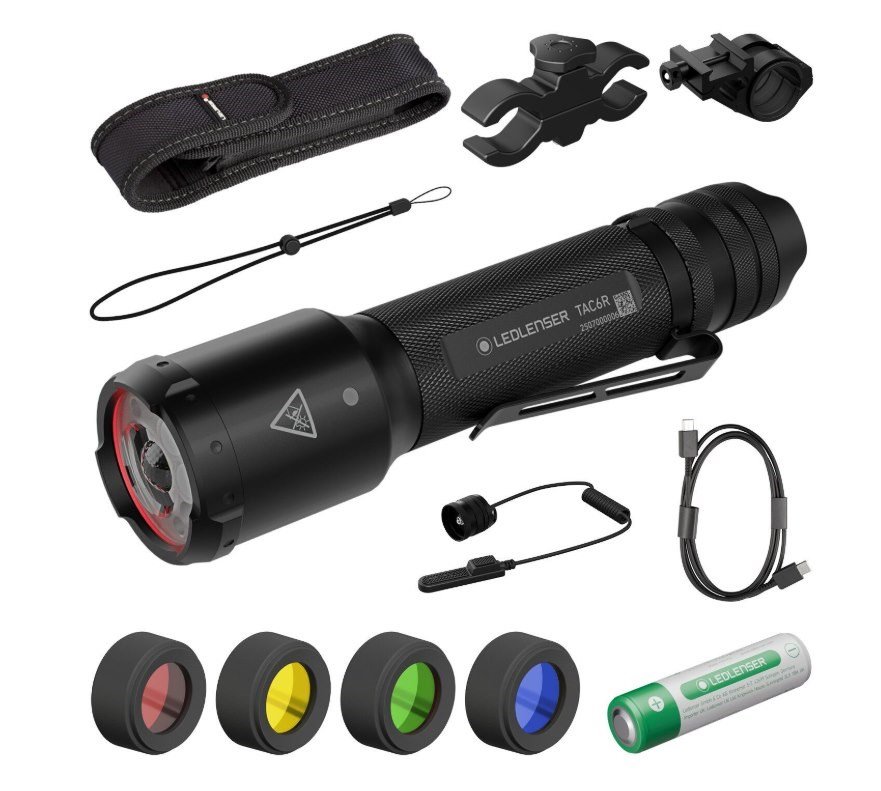 Zestaw mysliwski Ledlenser TAC6R Black Case #1
