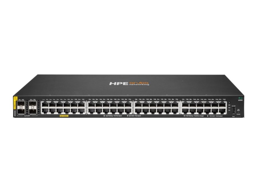 HPE Aruba Networking CX 6000 Administreret L2/L3 Gigabit Ethernet (10/100/1000) Str�m over Ethernet (PoE) 1U Sort #2