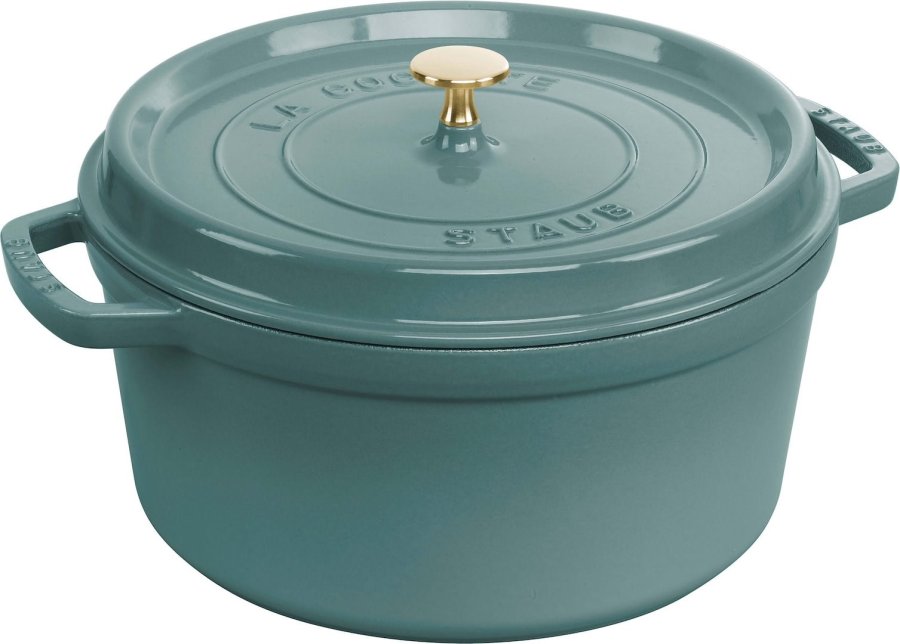 STAUB LA COCOTTE Garnek żeliwny okrągły 2.2 ltr, eukaliptusowy #1