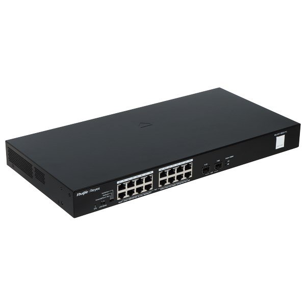 Ruijie Networks RG-ES118GS-P-L netv�rksswitch Ikke administreret L2 Gigabit Ethernet (10/100/1000) Str�m over Ethernet (PoE) Sort #2
