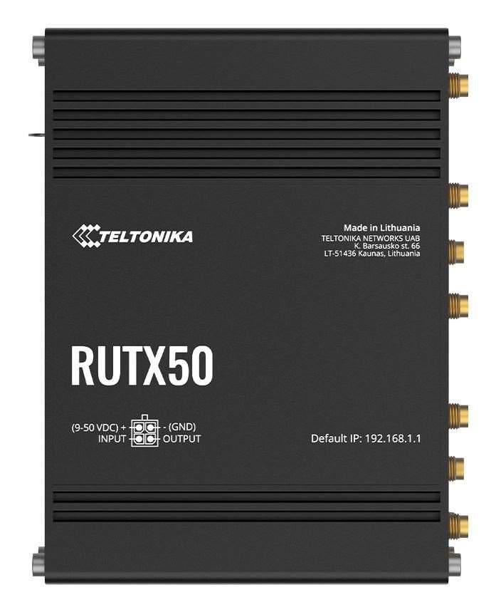 Teltonika RUTX50 tr�dl�s router Gigabit Ethernet Dual-band (2,4 GHz / 5 GHz) 5G Sort #2