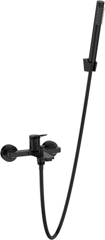 BATH MIXER NESTOS WITH SHOWER SET BLACK #1