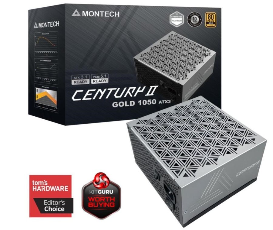 Montech CENTURY II 1050W enhed til str�mforsyning 20+4 pin ATX ATX S�lv #3