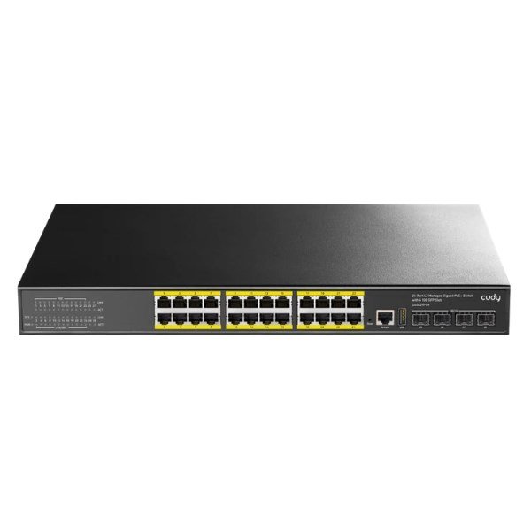 Cudy GS5024PS4 Administreret L3 Gigabit Ethernet (10/100/1000) Str�m over Ethernet (PoE) Sort #2