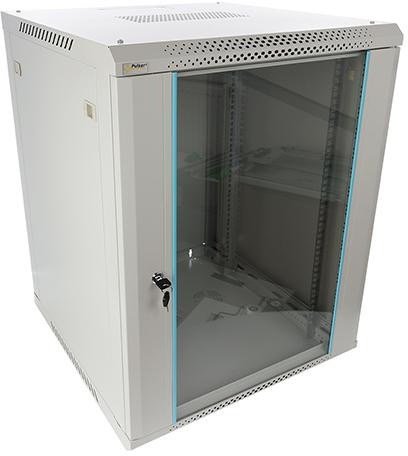 Szafa RACK Pulsar 15U / 19” wisząca do złożenia 600x600 szara #1