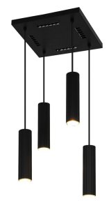 PENDANT LIGHT ICEL 4XGU10 MATT BLACK #1