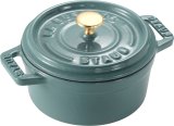 STAUB MINI COCOTTE Mini garnek żeliwny okrągły 250 ml, eukaliptusowy #1