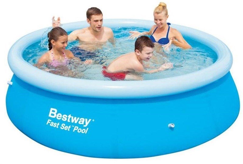 Bestway Fast Set 57273 swimmingpool til over jorden Oppustelig pool Rund 5377 L Bl� #2