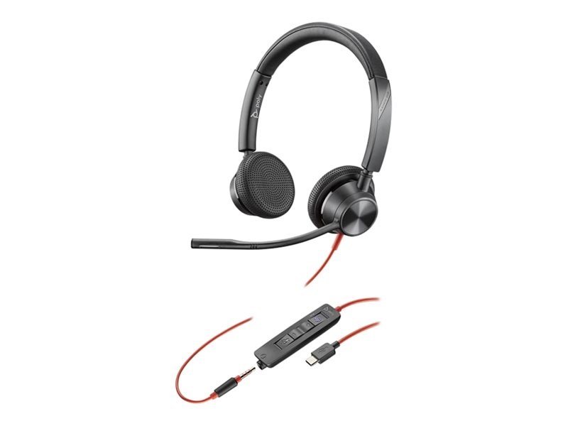 HP Poly Blackwire 3325 Stereo Microsoft Teams Certified USB-C Headset +3.5mm Plug +USB-C/A Adapter #2