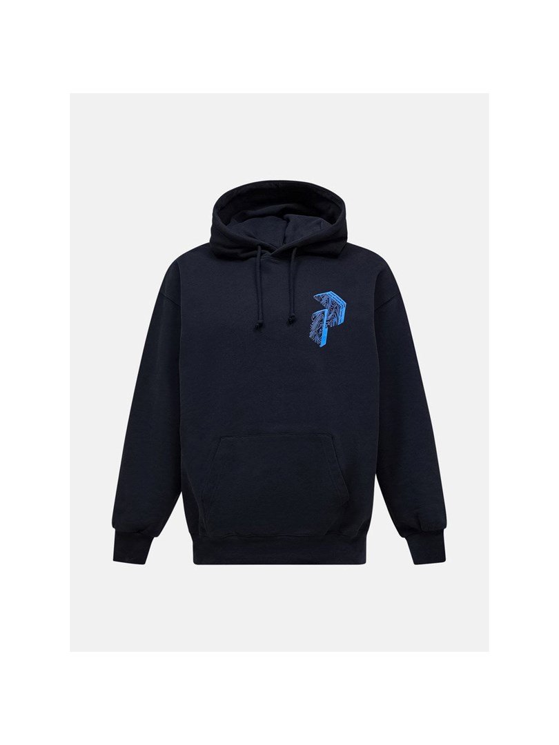 Bluza m�ska PEAK PERFORMANCE M Terry Graphic Hood kolor czarny - M #1