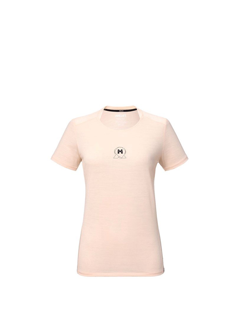 Koszulka damska MILLET Ubic Wool Ts Ss W jasny rĂłĹĽ - S #1