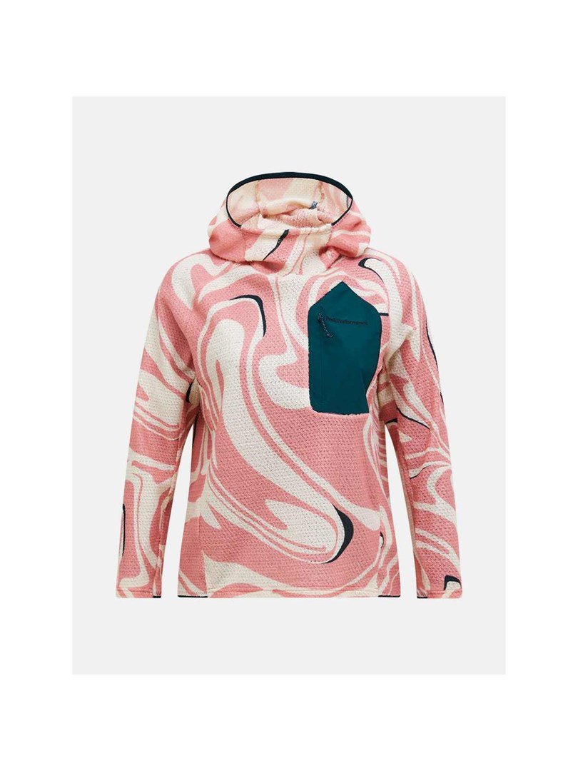 Bluza damska PEAK PERFORMANCE W Freelight Aop Polartec Alpha Hood kolor rĂłĹĽowy - M #1