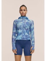 Kurtka damska CASALL Breeze Printed Running Jacket kolor granatowy - S #1