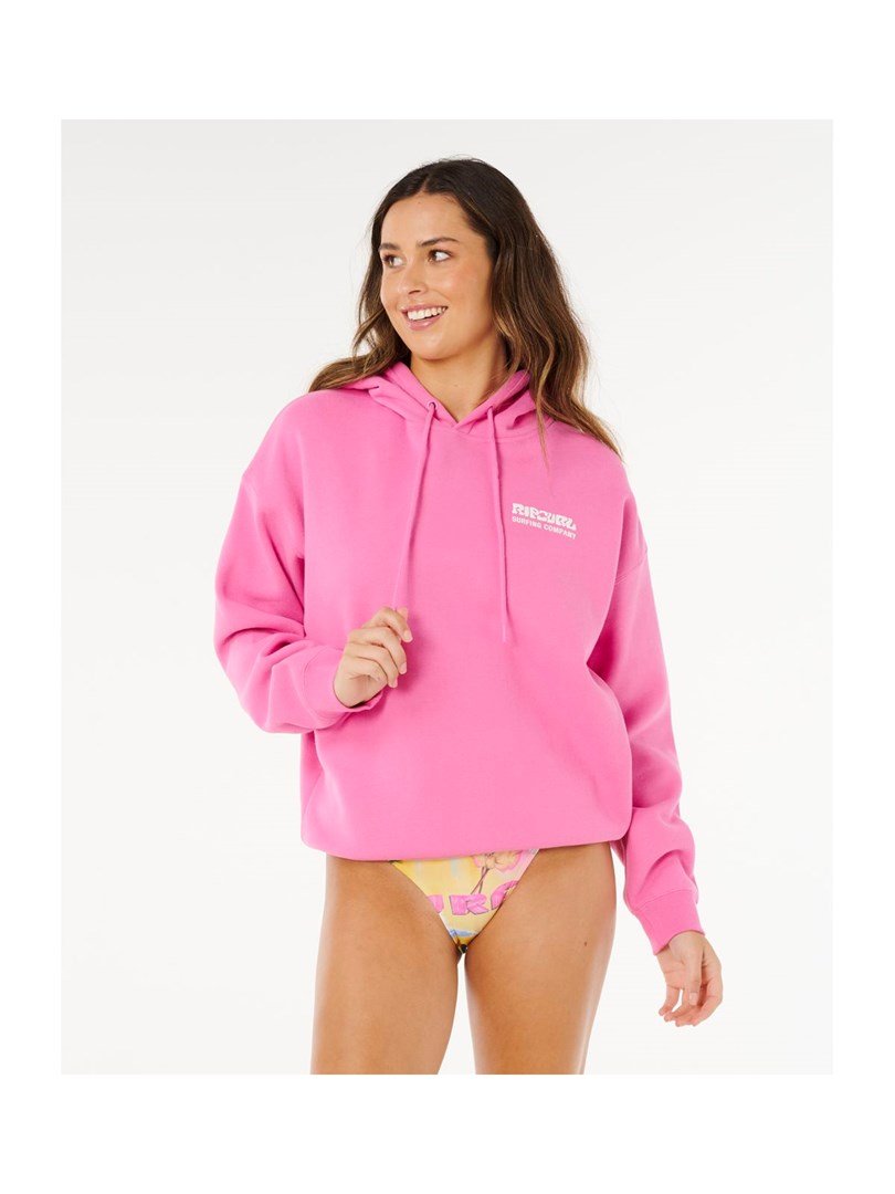 Bluza damska RIP CURL Surf Puff Heritage Hood rĂłĹĽowa - M #1
