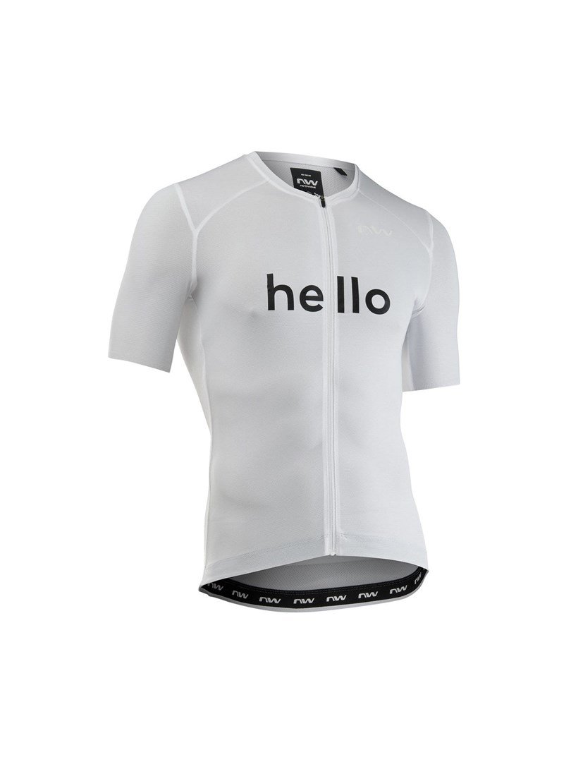 Koszulka rowerowa NORTHWAVE Blade Hello Goodbye Jersey S/s biaĹ‚a - M #1
