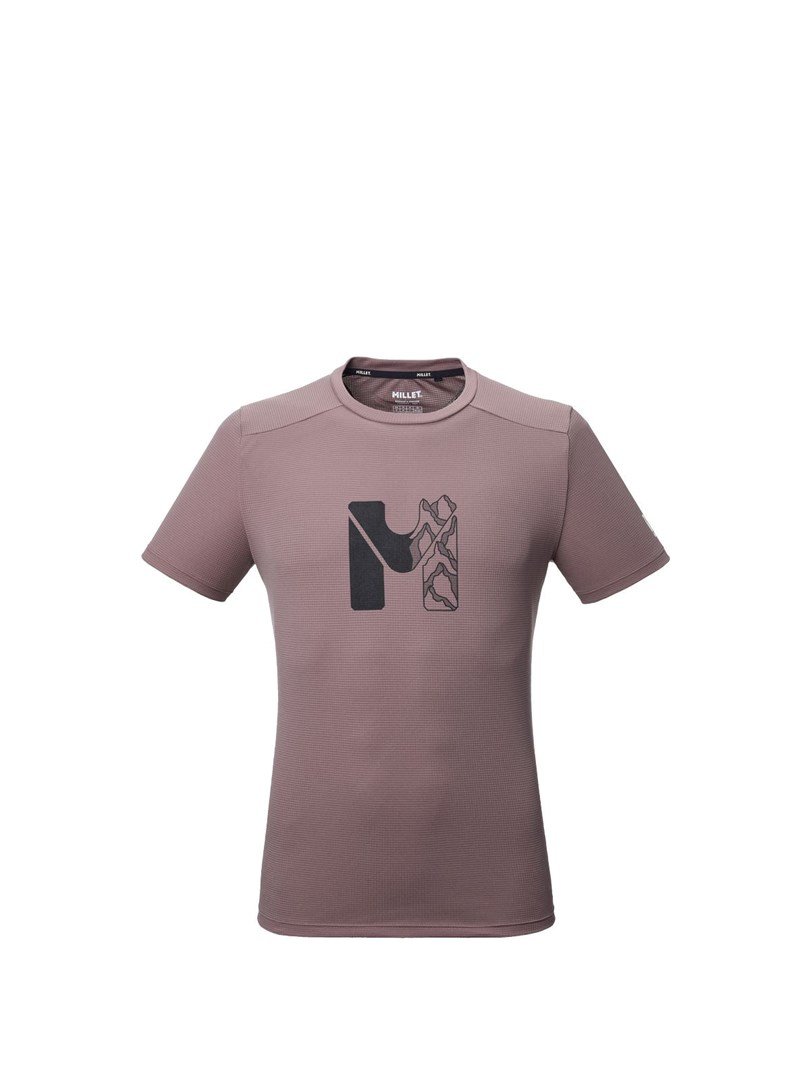 Koszulka m�™ska MILLET Kamet Map Ts Ss M fioletowa Ĺ›liwkowa - L #1