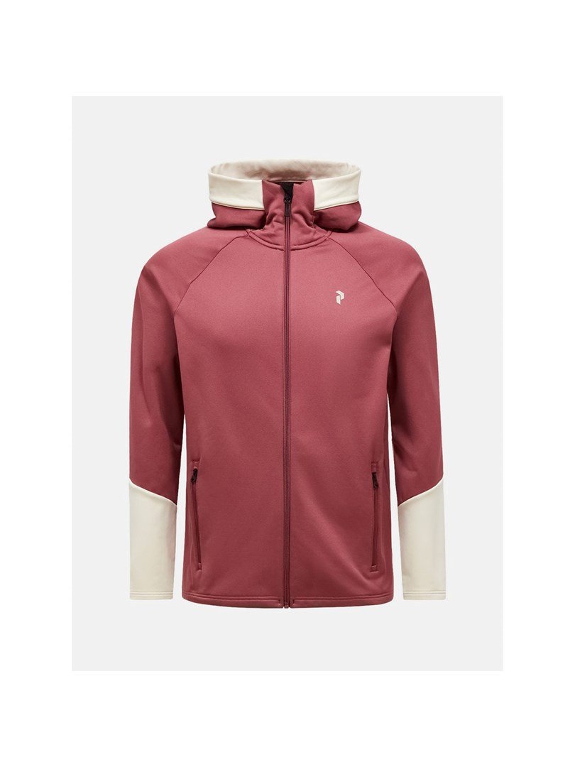 Bluza m�ska PEAK PERFORMANCE M Rider Essentials Midlayer Zip Hood kolor czerwony - L #1