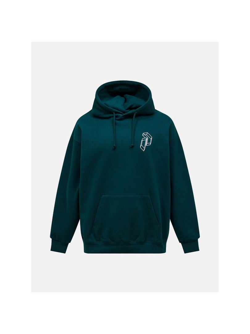 Bluza m�ska PEAK PERFORMANCE M Terry Graphic Hood kolor zielony - L #1