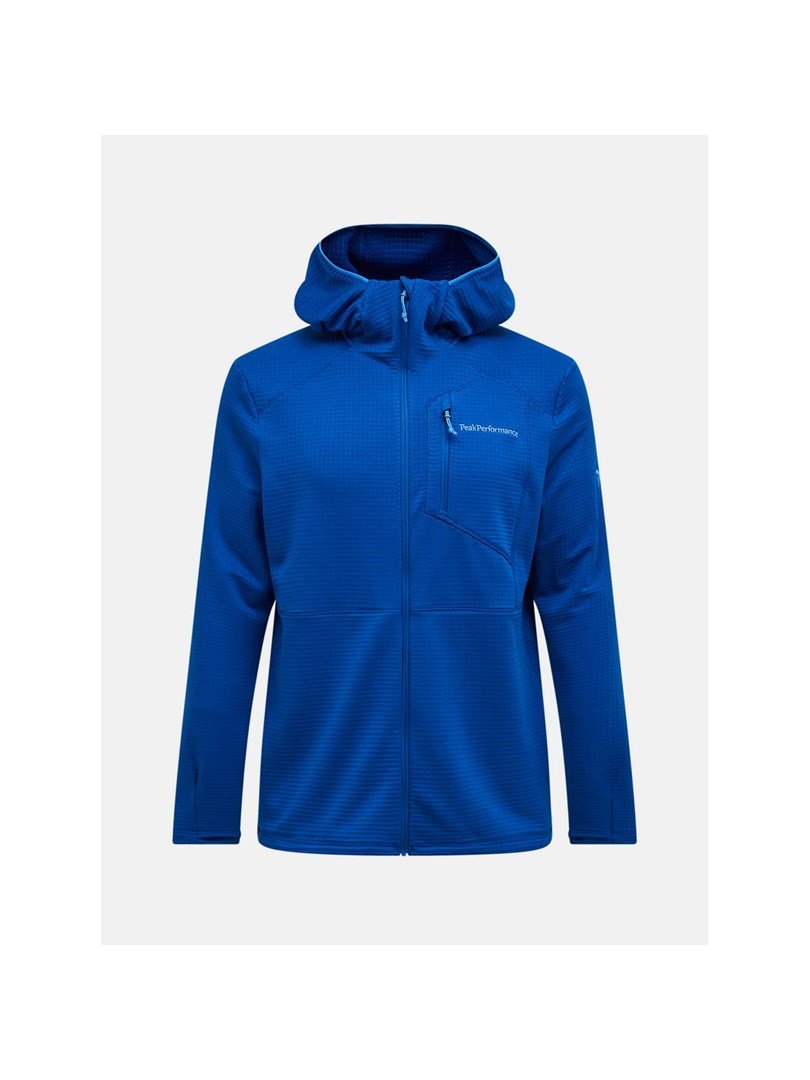 Bluza m�™ska PEAK PERFORMANCE M Trail Polartec Power Grid Zip Hood kolor niebieski - L #1