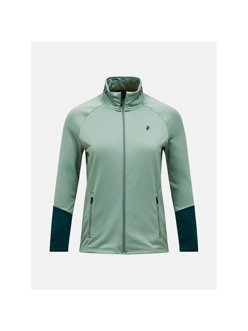 Bluza damska PEAK PERFORMANCE W Rider Essentials Midlayer Zip Jacket kolor zielony - M #1