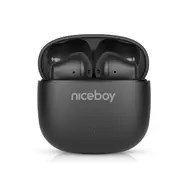 Niceboy Beans 4 POP czarne / Słuchawki bezprzewodowe z mikrofonem / Bluetooth 5.4 / IPX4 / etui ładujące #1