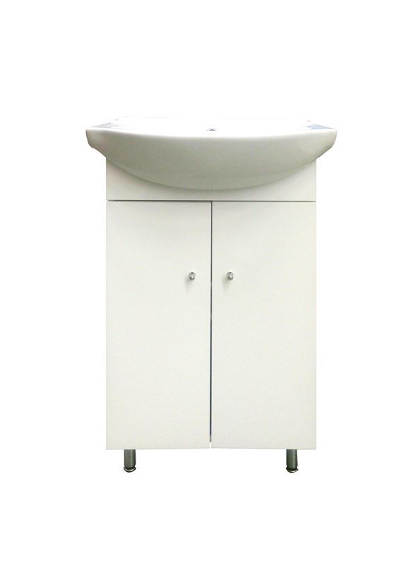 MYKONOS 50 SET WHITE WASHBASIN/CABINET #1