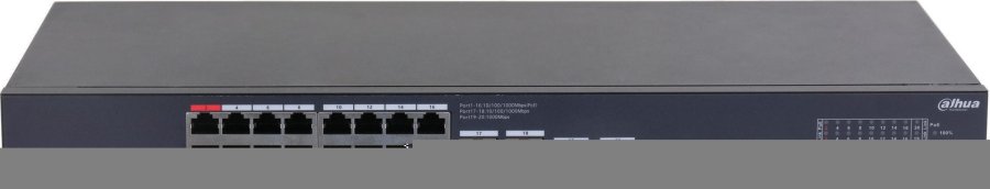Dahua Technology CS4220-16GT-135 netv�rksswitch Administreret L2 Gigabit Ethernet (10/100/1000) Str�m over Ethernet (PoE) Sort #1