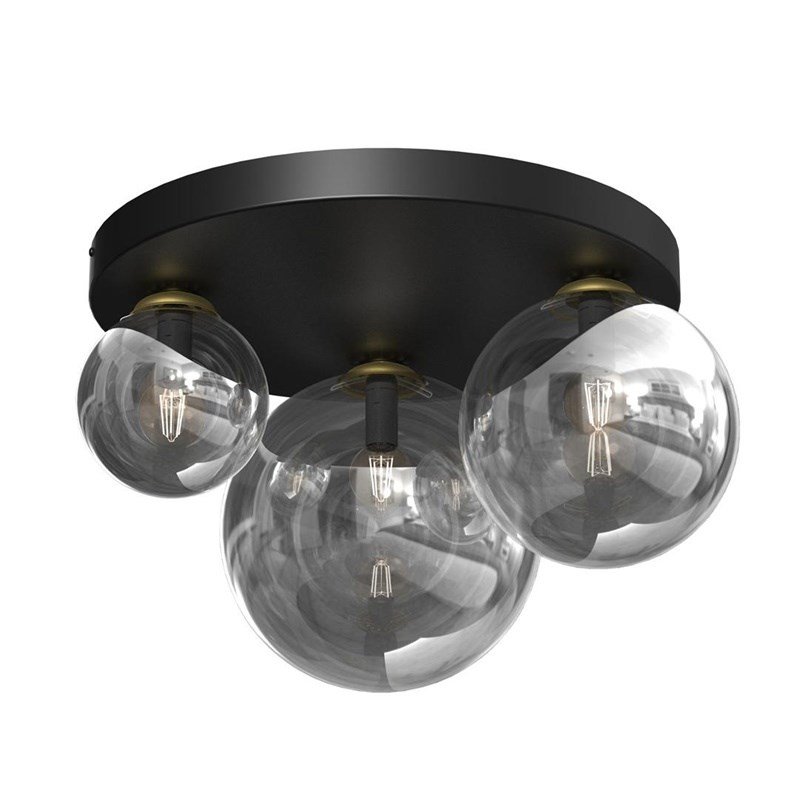 CEILING LIGHT BURSA 3XE14/E27 BLACK/GOLD #1