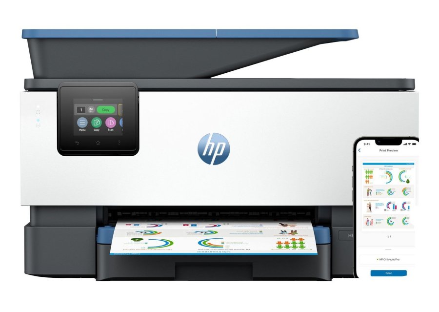 HP OfficeJet Pro 9125e Tr�dl�st All-in-One Farve Printer, Instant Ink; 2-sidet printning #2