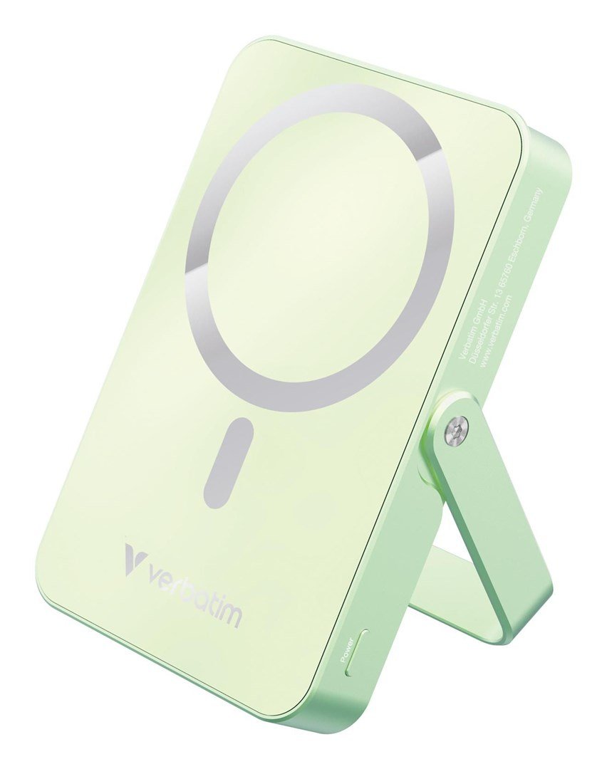 Powerbank Verbatim Charge 'n' Go Magnetic Wireless with Stand 10000mAh USB-C PD 3.0 Green #1