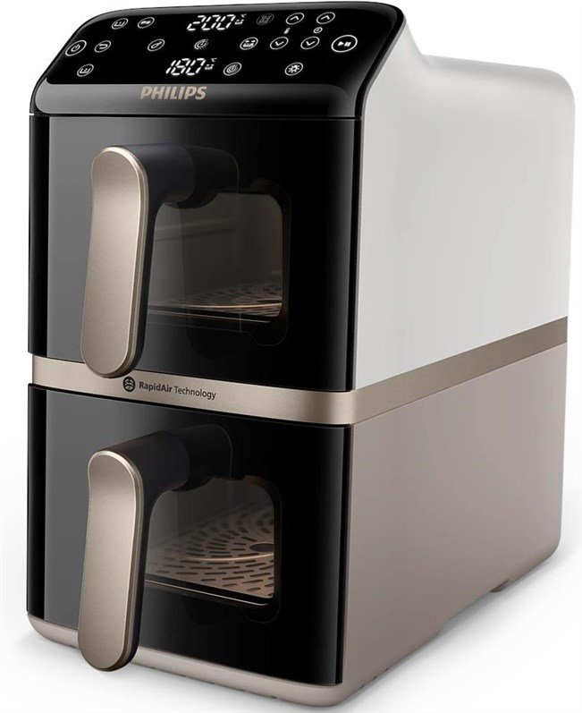 Philips 4000 series NA462/80 frituregryde Dobbelt 10 L Enkeltst�ende 2750 W Varmluftsteger Sort, Guld, Gr� #2