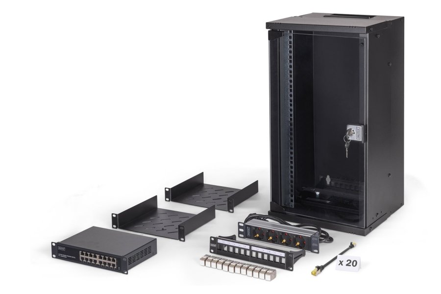 Digitus DN-49105-SET stativ 12U V�gmonteret stativ Sort #2