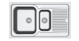STAINLESS STEEL SINK SATIN AS 192/SIPHON #1