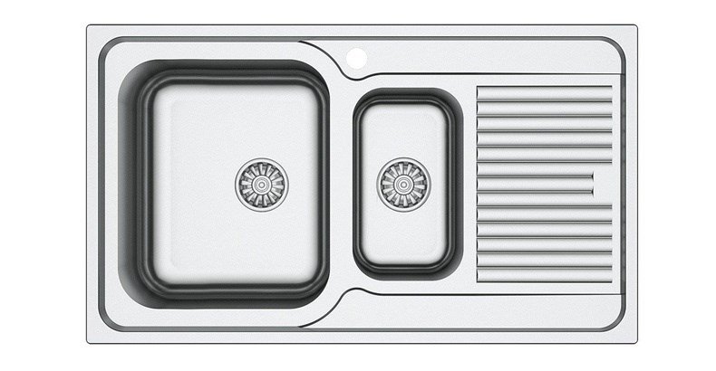 STAINLESS STEEL SINK SATIN AS 192/SIPHON #1